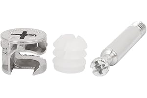 Flyshop muebles armario conector # 261 Cam Lock Accesorios 6.1 mm diámetro 36.1 mm longitud tacos apertura tuercas 10 conjuntos