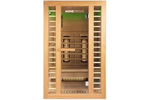 HOME DELUXE - cabine infrarouge REDSUN M DELUXE PLUS - 120 x 105 x 190 cm - pour 2 personnes, 4 spots DUO, bois : pruche I sauna infrarouge, sauna, cabine chauffante, infrarouge