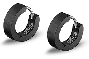 LOTUS STYLE Lotus Boucles d'oreilles créoles Style Homme LS2160-4/5, Taille unique, Métaux non précieux, Pas de gemme