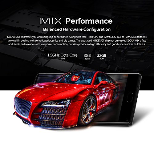 LEAGOO KIICAA MIX Smartphone 4G-LTE 3G WCDMA Android 7.0 5.5 Pollici MTK6750T Octacore 1.5GHz 3GB RAM+32GB ROM Anteriore 13MP Indietro Doppio 2MP + 13 MP Batteria 3000mAh Impronta Digitale