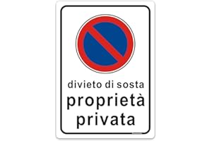 Cartelli Divieto di Sosta,Yuntarda 30x20CM Cartelli Proprietà Privata in Alluminio Durevole Resistente Protezione UV Facile da installare