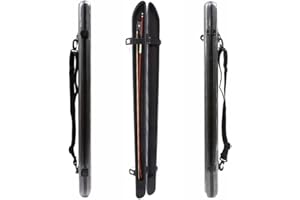 WUQIMUSC Koffer für Violine, Violine, Cello, Harttragetasche, leicht, für 2 Bögen, schöner Schutz, Schwarz