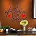 Produktbild Xbwy Abnehmbare Pvc Wandaufkleber Küche Herz Muster Tapeten Für Küche Hintergrund Wandtattoos Dekoration 43X60 Cm