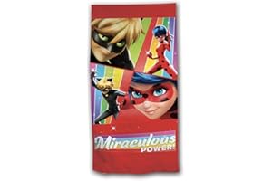 uni que Serviette Miraculous Ladybug - Chat Noir Power