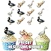 Produktbild 12 X Animaux de Ferme canard Canards Assortiment de cartes et décorations comestibles pour gâteaux avec support de fixation