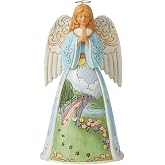Enesco Jim Shore Heartwood Creek G&ouml;kkuşağı K&ouml;pr&uuml;s&uuml; Evcil Hayvan Yas Melek Fig&uuml;r&uuml;, 22,75 cm, &Ccedil;ok Renkli