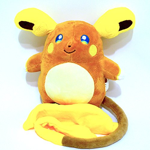 Pokemon Soft Plush Toy - Various Sizes &amp; Pokemon - Pikachu, Charizard, Gengar, Mew, Raichu, Squirtle, Charmander, Bulbasaur, Blastoise, Xerneas X, Yvetal Y, Snorlax, Eevee, Vaporeon, Jolteon, Flareon, Lapras (Alola Raichu 8" 20cm)