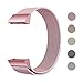 Produktbild Defurhome Ersatzarmbänder Kompatibel für Fitbit Charge 3,Milanese Loop Edelstahl Verstellbare Ersatz Armbänder mit Magnetverschluss für Fitbit Charge 3,Klein- Rosépink