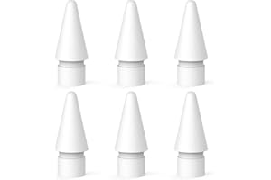 WANME Punta per Apple Pencil, 6Pezzi Punte Tips Apple Pencil 2a /1a Gen e Apple Pencil PRO/USB C, Precisione Elevata Punte Tips Ricambio Accessori per Apple Pencil iPad iPencil