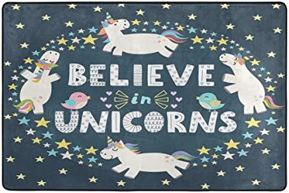 LIANCHENYI Flying Unicorns Non-slip Doormat Area Rug Carpet Floor Mats Door Mat Indoor Outdoor Bathroom 36 x 24 inch