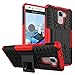 Produktbild SsHhUu Huawei Honor 7 Hülle, Premium Rugged Stoßdämpfung & Staubabweisend Kompletter Schutz Hybrid-Koffer mit Ständer Telefon Kasten für Huawei Honor 7 (5.2") Rot