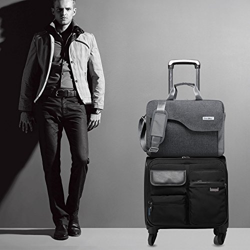 CoolBELL 15 6 Zoll Laptop Tasche Nylon Schultertasche mehrfach Abteil Messenger Bag Handtasche Tablet Aktentasche f  r Laptop   Tablet   Macbook Schwa