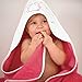 Noukies BB 1589.50 Anna and Pili Hooded Bath Towel Raspberry