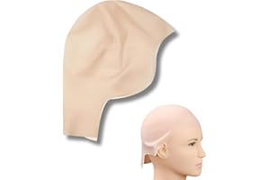 Issimober Gorra De LáTex Para Peluca Calva, Gorra De LáTex Para Peluca Calva, Accesorio Para Cosplay, Maquillaje De Carnaval, Accesorio Para Disfraz (Talla úNica)
