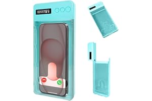 AFENAU Phone Lock Box with Timer, Self-Control Timed Lock Box, Mini Portable Timer Lock BOX, Max6.7Inch, Help Kids/Adults Prevent Phone Addiction - Sky blue