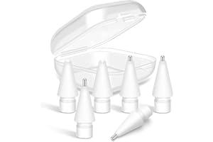 HAUXGOGO Punta per Apple Pencil 1a/2a Generazione [6 pezzi], Accessori di Ricambio per la Punta Della Penna iPencil, Alta Sensibilità Punte,3 diverse lunghezze del Pennino