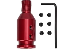 SUUONEE Adapter ga?ki zmiany bieg¨®w, uniwersalny adapter ga?ki zmiany bieg¨®w do samochodu 12 x 1,25 niegwintowanych manetek zmiany bieg¨®w [czerwony]