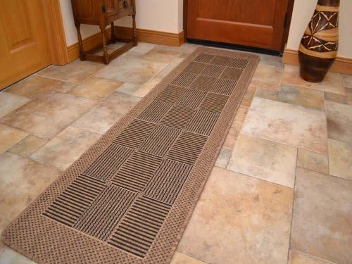 Rustica Flat Weave Rug (Brown Black) (60cm x 230cm (approx 24" x 90")) With A Rubber Back. 7 Sizes Available