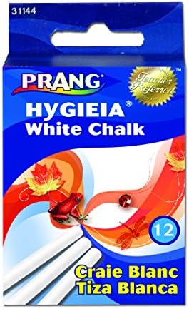 Prang Hygieia Chalk, 3.25 x 0.375 Inch Sticks, White, 12 Pieces (31144)