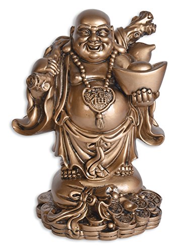 BUDDHA FIGUR MIT SCHALE, GLÜCKSBRINGER, GLÜCKSFIGUR, HAPPY BUDDHA, SCHUTZ, WEISHEIT, HARMONIE, LIEBE, GESUNDHEIT, WOHLSTAND - 3