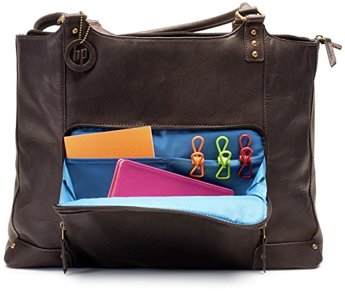 HP  F3W12AA  Ledertasche f  r Damen  f  r Notebooks mit Displays bis zu 15 6 Zoll  braun