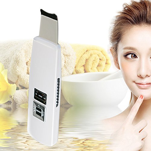 KINGA Facial Skin Ultrasonic Spatula Scrubber Scrubber SPA Gentle Peel Dermabrasion Skin Rejuvenation Anti-Age Device Cordless/Chargeable