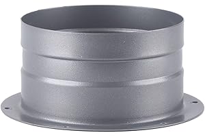 AZITICY Verbinder Lüftungsrohr Rundkanal Rohr Anschlussflansch - 75mm Lüftungsanlage Kanal Verbindungsstück aus Metall Wandflansch Montage Rundrohr für Lüftungssysteme (Modell B / 75mm)