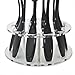 Tonsee 10 Hole Oval Makeup Brush Holder Drying Rack Organizer Cosmetic Shelf Tool (Transparent)