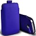 Produktbild I-Sonite (Dunkelblau) Premium Slip-in Pull-Tab Ärmel Kunstleder Tasche Hülle für Archos Oxygen 63 [XXXL]