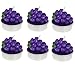 Produktbild 6x Milopon Teelicht Duft Geburtstagskerzen Hochzeit Aromatherapie Kerzen Trauben Form Deko Romantische Schwimmkerzen, ohne Rauch, romantisch, Valentinstag, zur Dekoration (Lila)