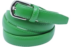 YEHMAN Classic Thin Women's Leather Belt Width 2 cm Length 120 cm Can Be Shortened