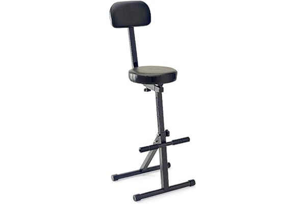 Stagg MT-300 BK Siege Haut pour Musicien + Dossier Noir