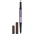 Maybelline New York Express Brow Duo Eyebrow Filling, Natural Looking 2-In-1 Pencil Pen + Filling Powder Dark Brown