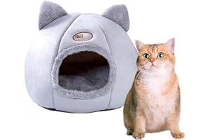 Voarge Legowisko dla Kota - Miękkie Ciepłe z Wyjmowanymi i Zmywalnymi Poduszkami, dla Chomika, Królika, Szczeniaka