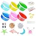 Produktbild 6 Pack Kristall Clay Schlamm DIY Slime Kit mit 5000 STÜCKE Bunte Schaum Bälle, 2500 STÜCKE Obst Gesicht Dekoration, 4 Flaschen Glitter Shaker Gläser