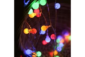 FPEAOB Lichterkette Batterie, 10M 80 LED Lichterkette Bunt mit Batterie Led Lichterkette Außen Wasserdicht Bunte Lichterkette Kugel für Weihnachtsdeko Innen und Außen, Kinderzimmer, Party, Hochzeit