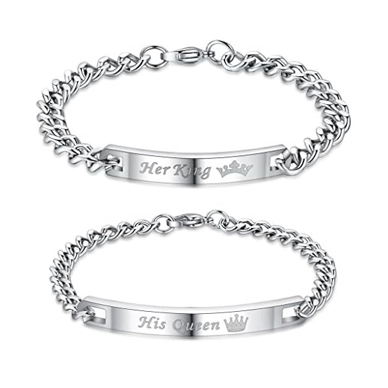 COAI® Un Par de Pulseras de Parejas con 2 Piezas de Acero Inoxidable …