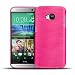 Produktbild HTC One M7 Brushed Backcover Rückschale gebürstete Hülle kratzfestes TPU Silikon Farbe: Pink