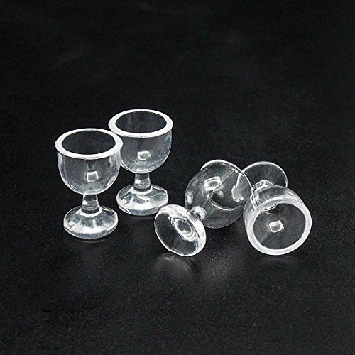 Odoria 1/12 Miniature 4PCS Verre à Vin Cuisine de Maison de Poupées