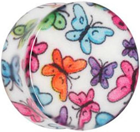 Body Jewellery-Flesh-Plug-Tunnel-Butterfly