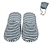 Produktbild Outdoor Travel Foldable Portable Striped Baumwoll Hausschuhe mit Drawstring Bag