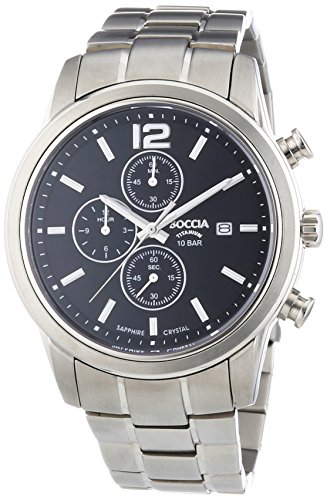 Boccia Herren-Armbanduhr XL Chronograph Quarz Titan 3759-01