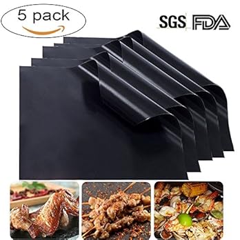 Bbq Grillmattenbigmeda Bbq Grillmattefdasilikon Mit Teflon Antihaftbeschichtung Barbecue Grill Mat