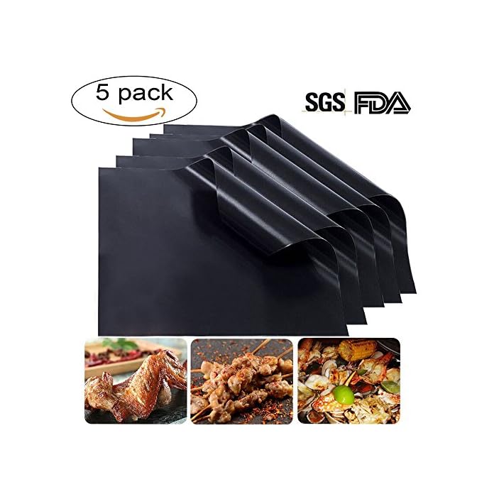 Bbq Grillmattenbigmeda Bbq Grillmattefdasilikon Mit Teflon Antihaftbeschichtung Barbecue Grill Mat
