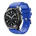 Produktbild squarex, Silikon-Ersatz-Armband für Samsung Gear S3 Frontier, sportlicher Stil, damen, blau, AS Show