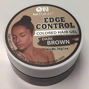 On Natural Edge Control Hair Colored Gel, Dark Brown, 1 Ounce