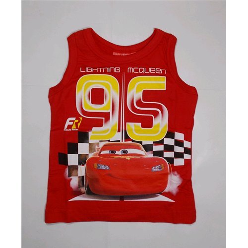 Tank Top Summer T-shirt Cars Child Disney 3/8 Years – oe1219/3 Years 08 red