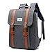 Produktbild Wewod Unisex Damen Herren Retro Rucksack Nylon schulrucksack Unirucksack 210D wasserdicht material (Grau)
