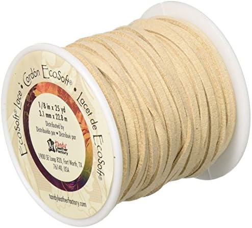 The Leather Factory Ecosoft Lace Spool Beige, 1/8" x 25yd