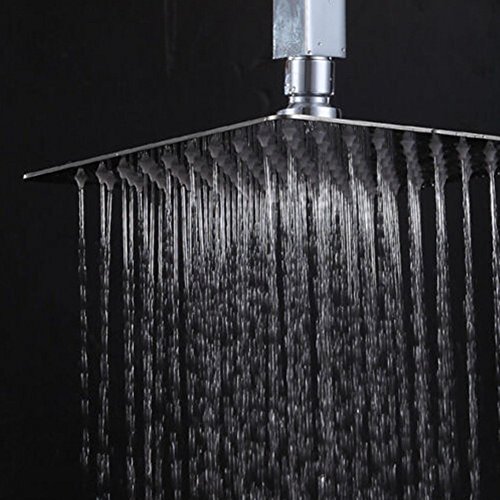 Yosoo 8 Zoll Edelstahl Regenduschkopf Extrem dünne Regen Duschkopf wasserfall Regendusche (Quadrat) - 2